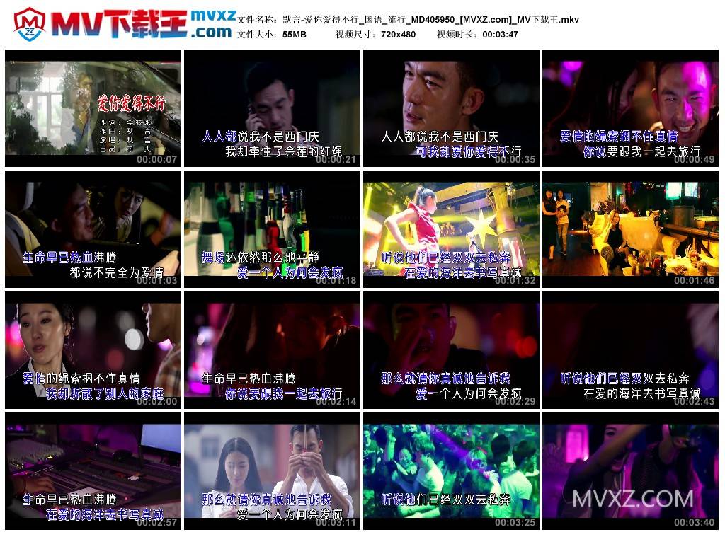 默言-爱你爱得不行_国语_流行_MD405950